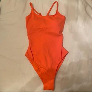 TA3 waist cinching one piece bathing suit | Size S long